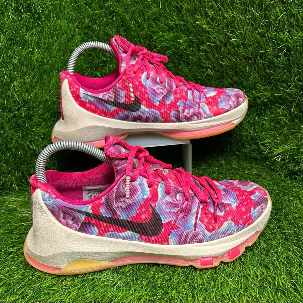 Nike KD 8 Aunt‎ Pearl Pink Floral Basketball Shoes 837786-603 Boys 7Y Womens 8.5